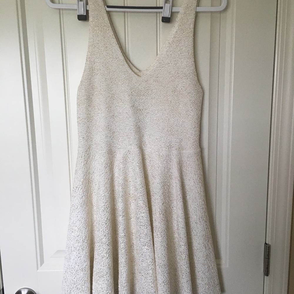 White/Gold urban outfitters dress